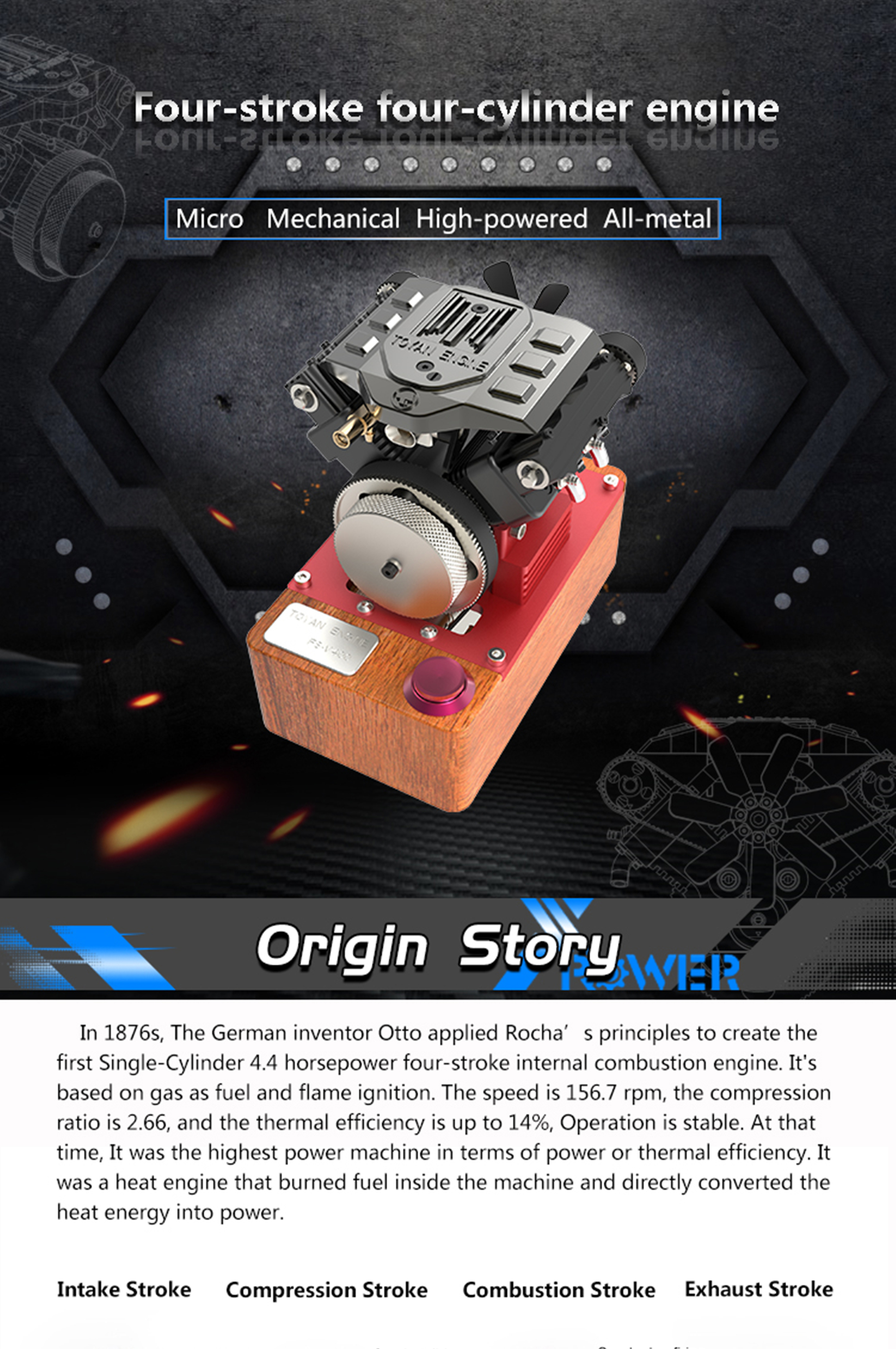 micro v4 engine rc car